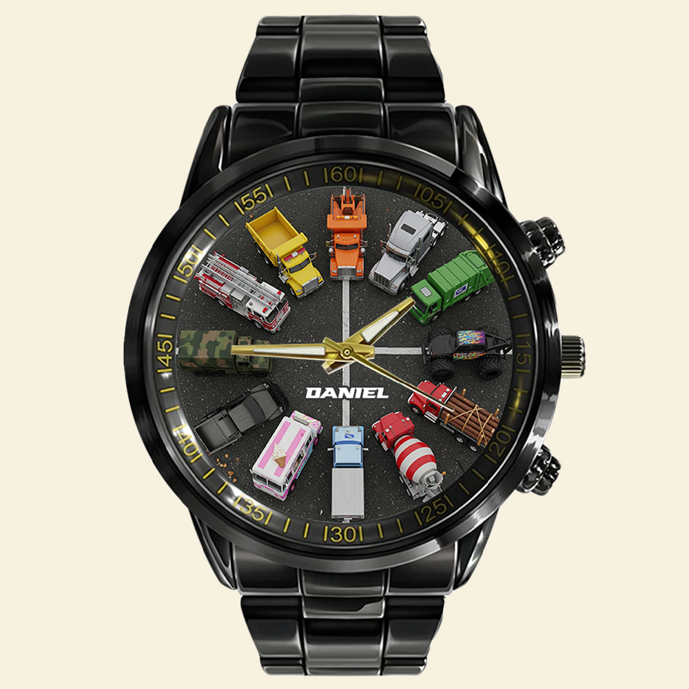 Mighty Trucks Men's Watch - A Unique Personalized Gift for Truck Enthusiasts Men's Watch MagicInPrints