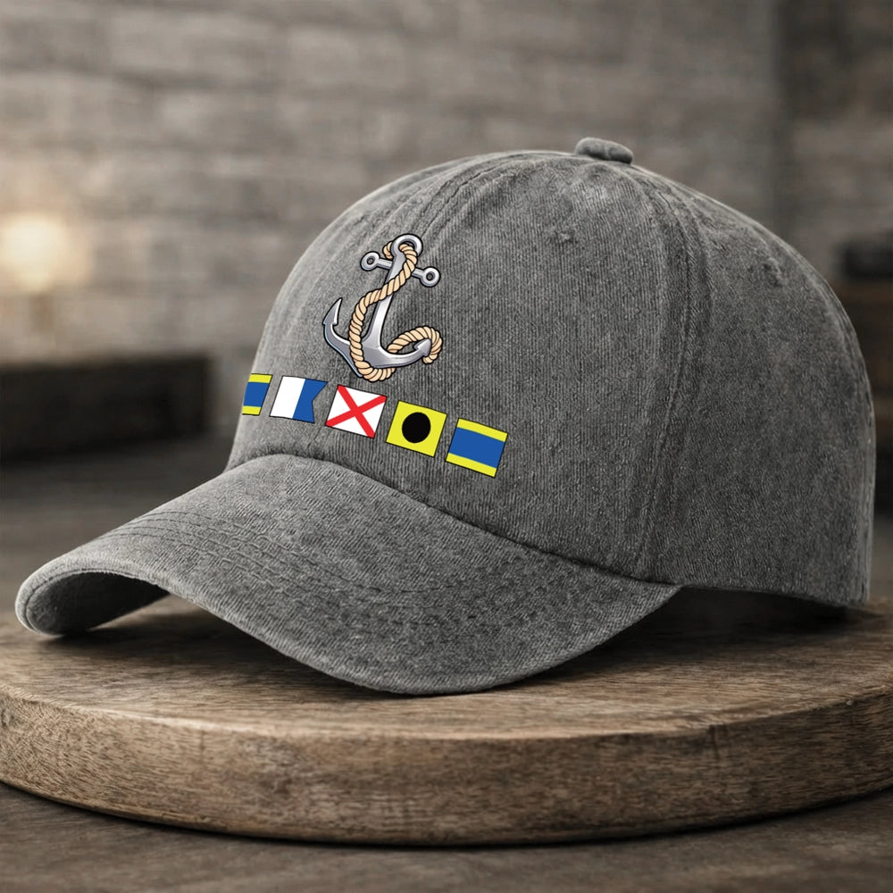 Custom Nautical Anchor Dad Hat for Sailors - Casual Outdoor Wear Hat MagicInPrints