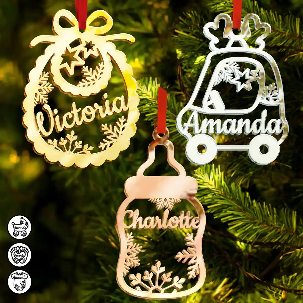 Celebrate the Joy of Christmas – Personalized DIY Mirror Acrylic Ornament – Gift for Kids Mirror Acrylic Ornament MagicInPrints