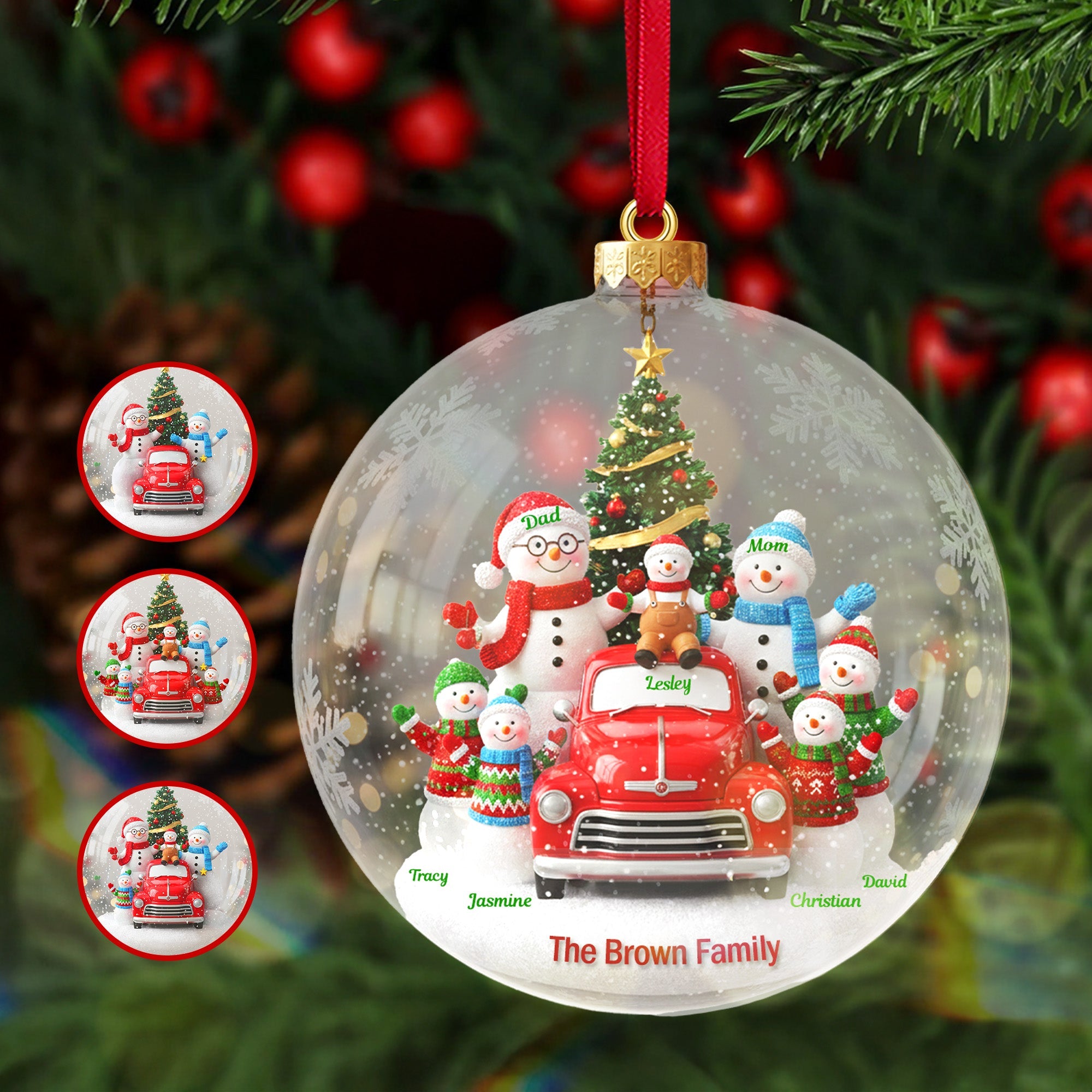 “Celebrate Togetherness” - Personalized Christmas Ornament for Family & Friends Ornament MagicInPrints