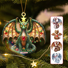 Load image into Gallery viewer, “Unleash Holiday Magic with a Personalized Dragon!” - Christmas Dragon Acrylic Ornament - Custom Gift for Everyone Ornament MagicInPrints
