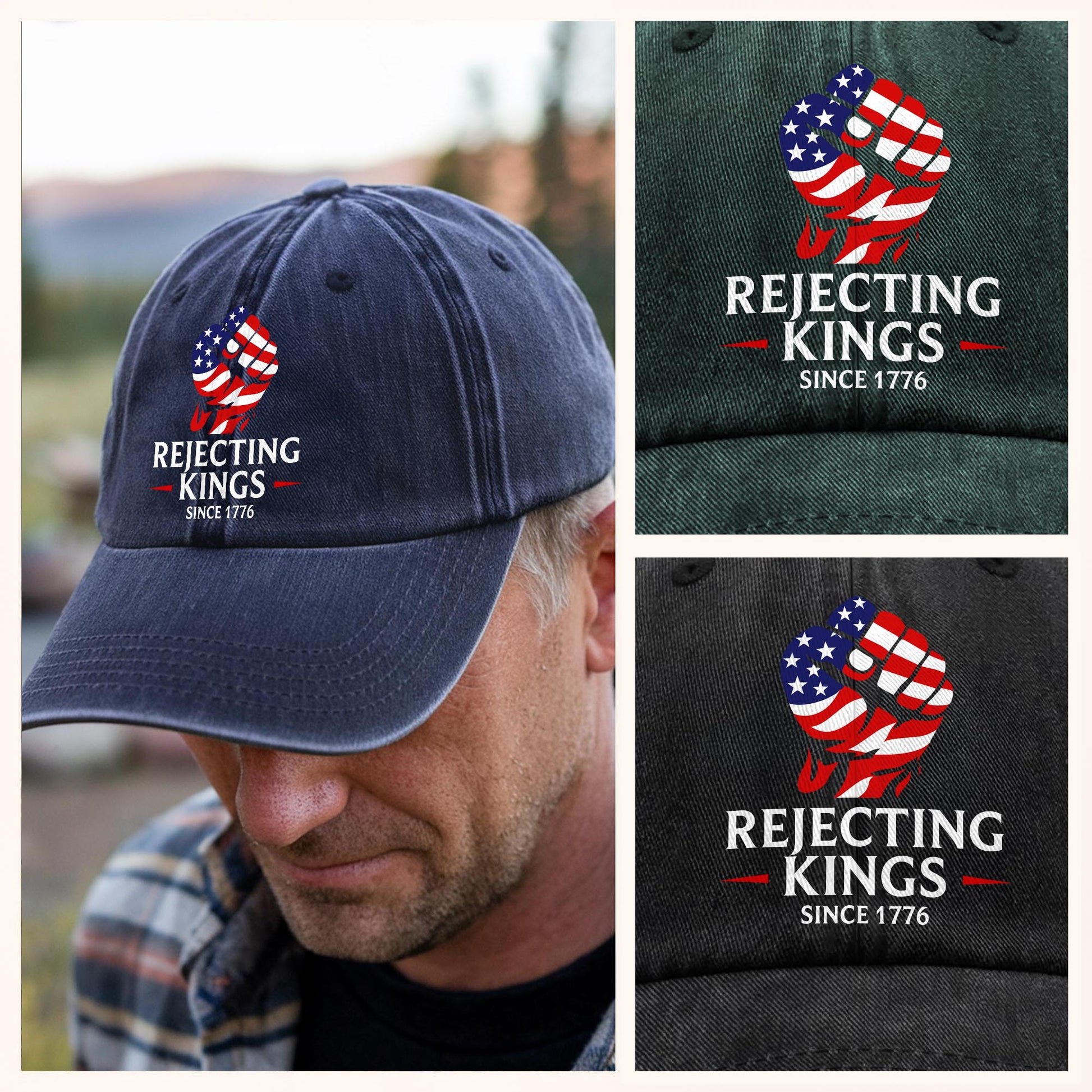 Embroidered Patriotic Cap for Adults - We The People Design Hat MagicInPrints