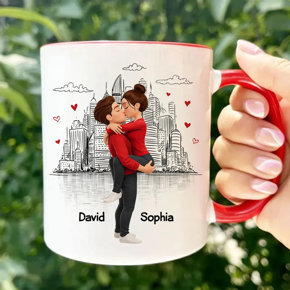Personalized Couple Mug Set for Valentine's Day - Romantic Gift with Custom Names Cup MagicInPrints
