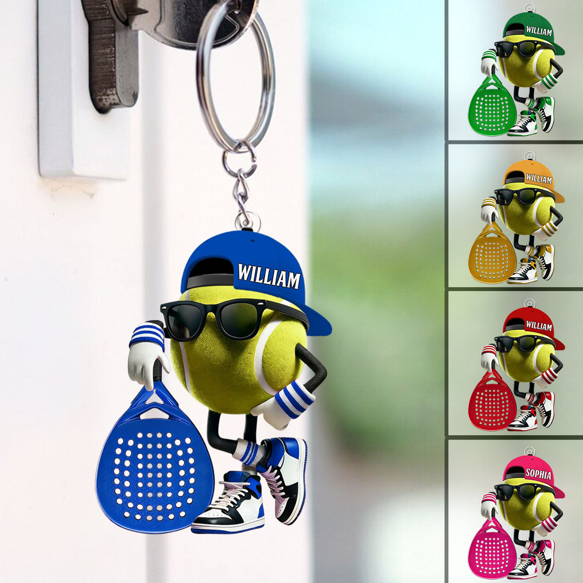 Personalized Tennis Ball Keychain for Sports Fans - Fun Gift Idea Keychain MagicInPrints