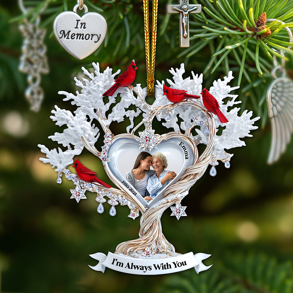 In Memory - Cardinal Memory Custom Photo Ornament - Personalized Memorial Gift for Loved Ones Ornament MagicInPrints