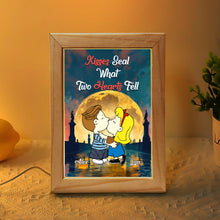 Load image into Gallery viewer, Custom Cartoon Couple Light Frame – Perfect Personalized Gift for Couples Light Picture Frame PopCulturePrints
