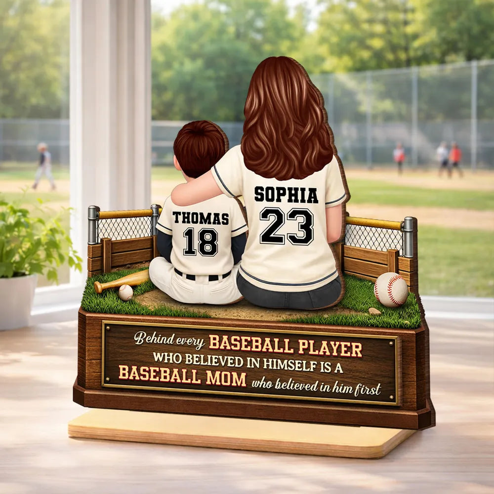 Custom Baseball Mom and Son Plaque - Personalized Gift for Mother's Day Plaque MagicInPrints