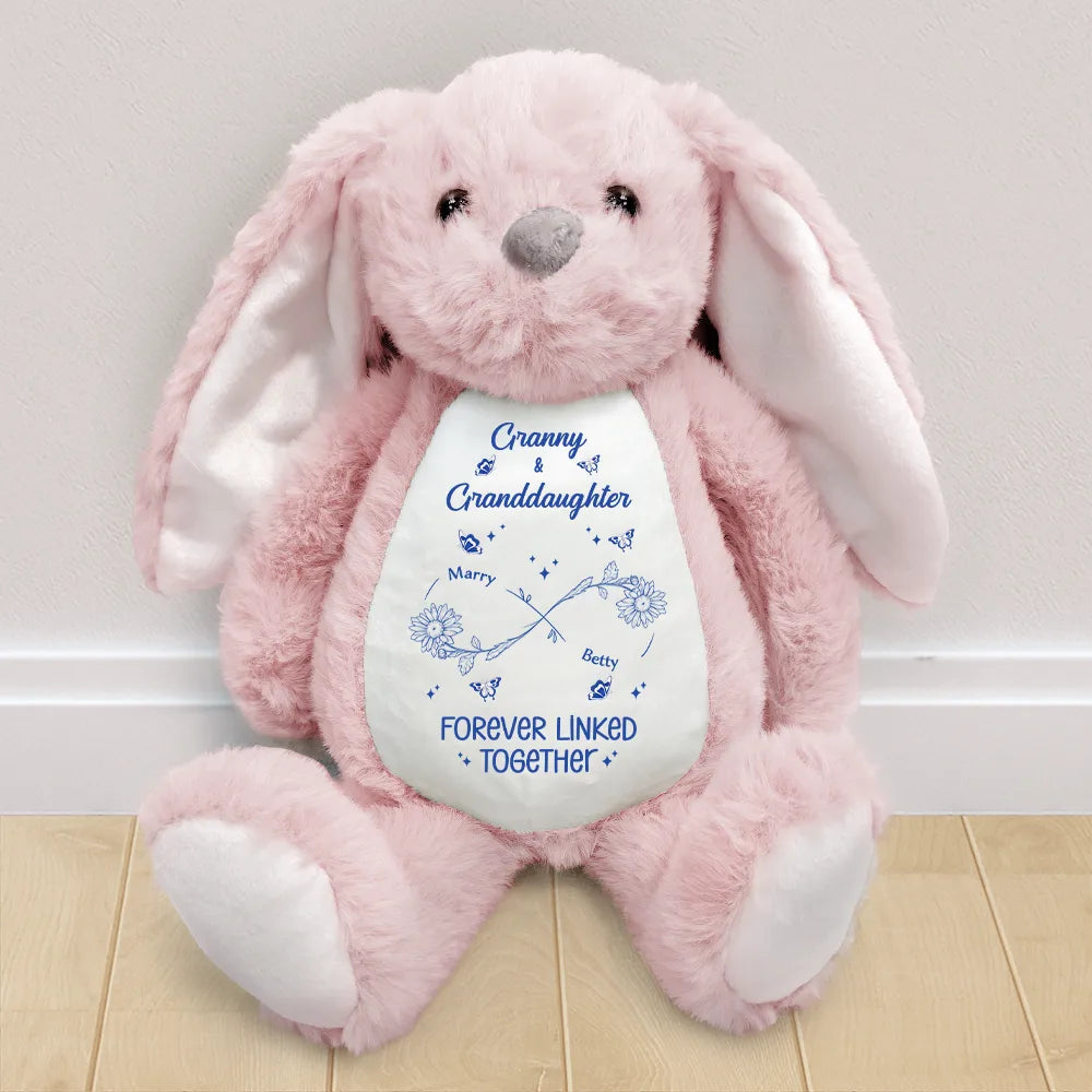 Forever Linked – Personalized Soft Toy Bunny – Gift for Grandma and Granddaughter Soft Toy Bunny MagicInPrints