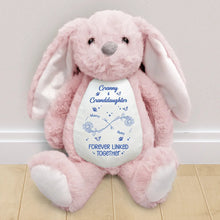 Load image into Gallery viewer, Forever Linked – Personalized Soft Toy Bunny – Gift for Grandma and Granddaughter Soft Toy Bunny MagicInPrints
