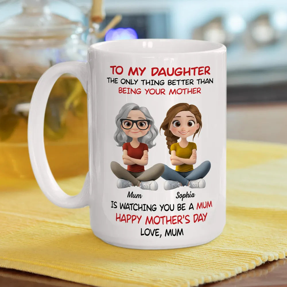 Personalized Mother's Day Mug for Daughter - Heartfelt Gift from Mum Cup MagicInPrints