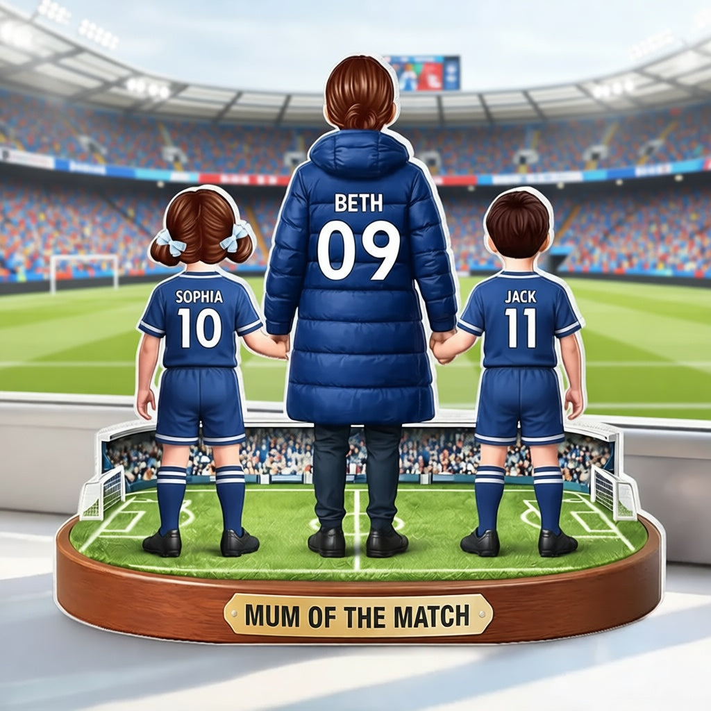 Personalized Soccer Family Figurine for Mom - Unique Mother's Day Gift Plaque MagicInPrints