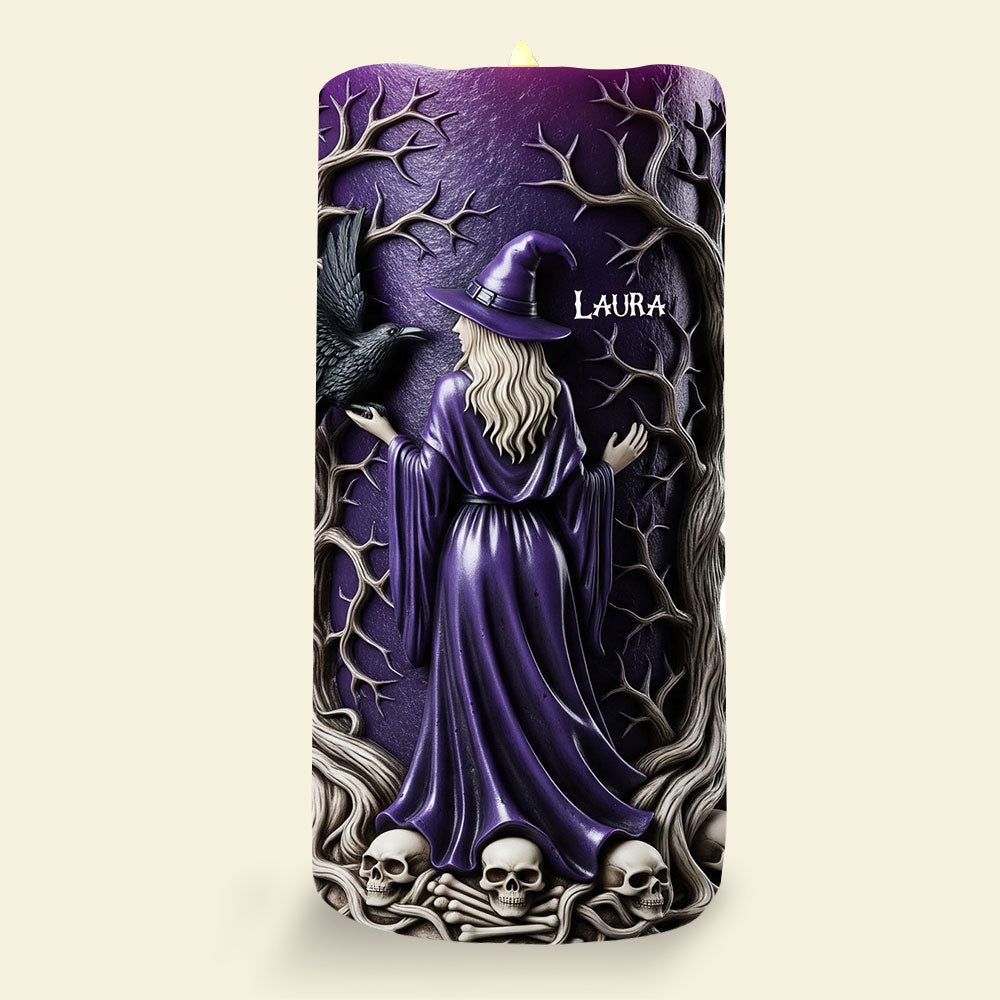 Embrace the Enchantment: Witch LED Candle - Personalized Gifts for Witch Lovers Led Candle MagicInPrints