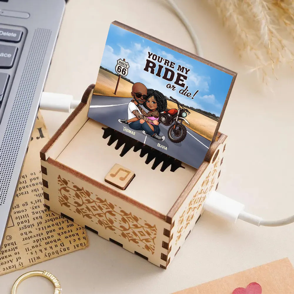 Personalized Music Box for Couples with Custom Cartoon - Anniversary Gift Plaque MagicInPrints