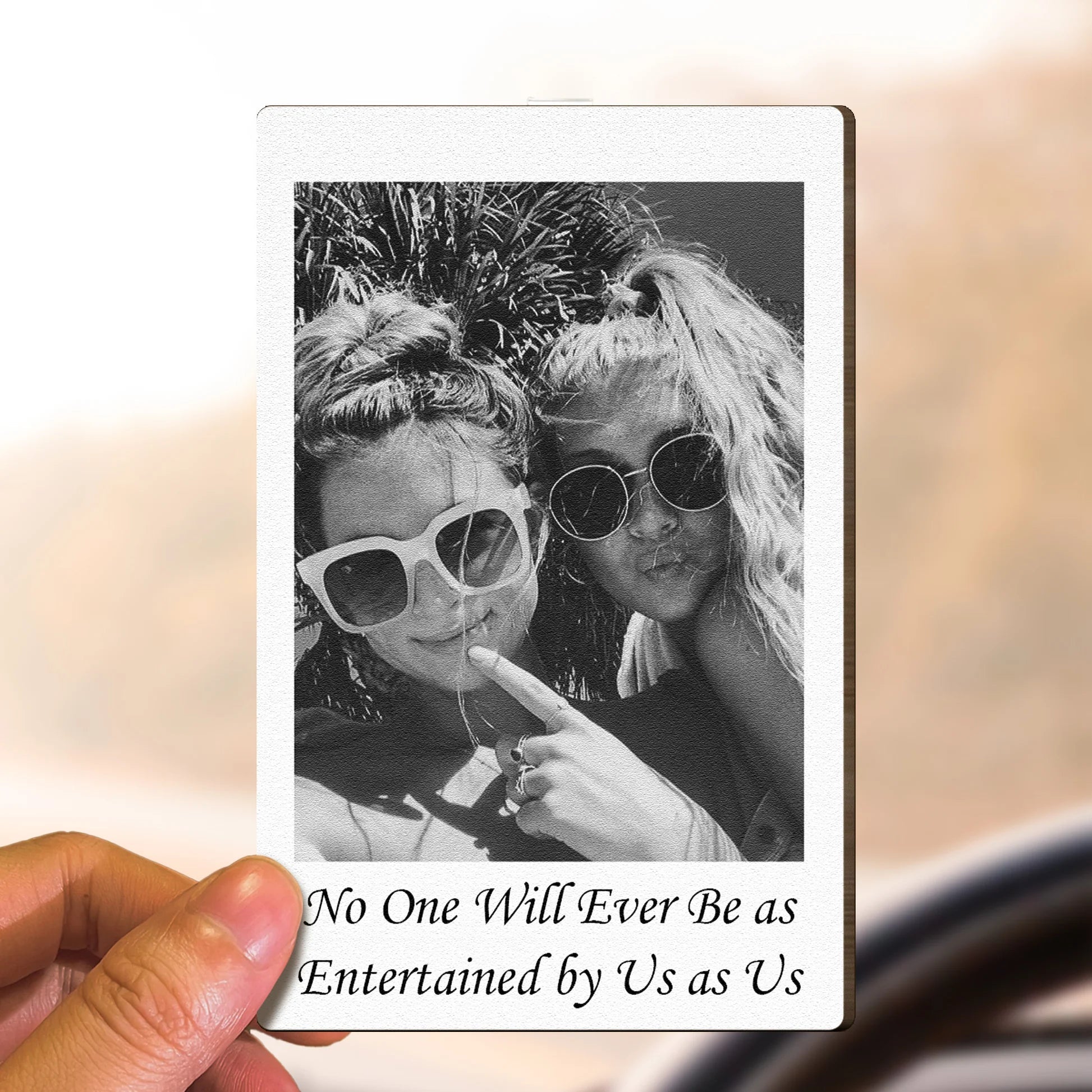 Custom Photo Car Visor Clip for Friends - Sentimental Gift Car Hanger MagicInPrints