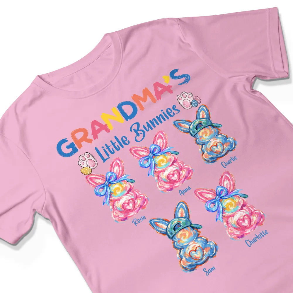 Personalized Grandma's Little Bunnies T-Shirt for Easter - Family Gift Cloth MagicInPrints