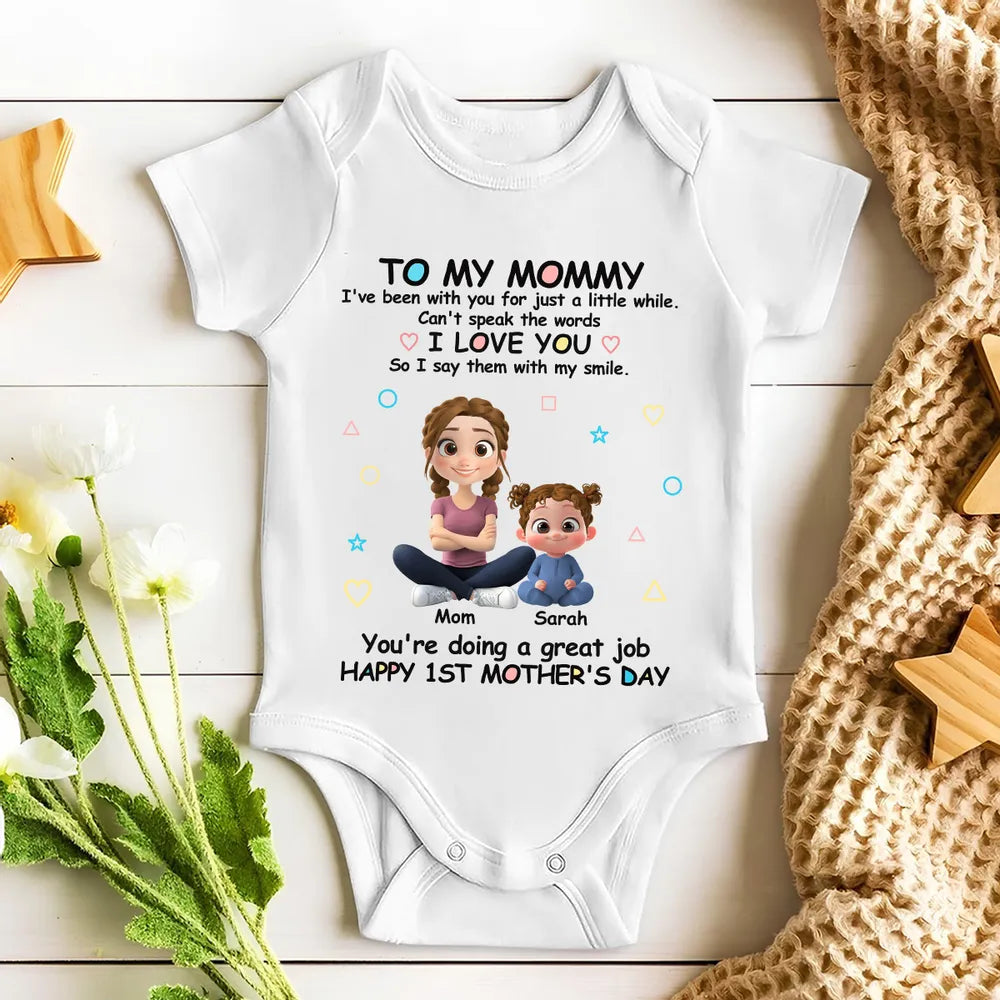 Personalized Baby Onesie for New Moms - First Mother's Day Gift Cloth MagicInPrints