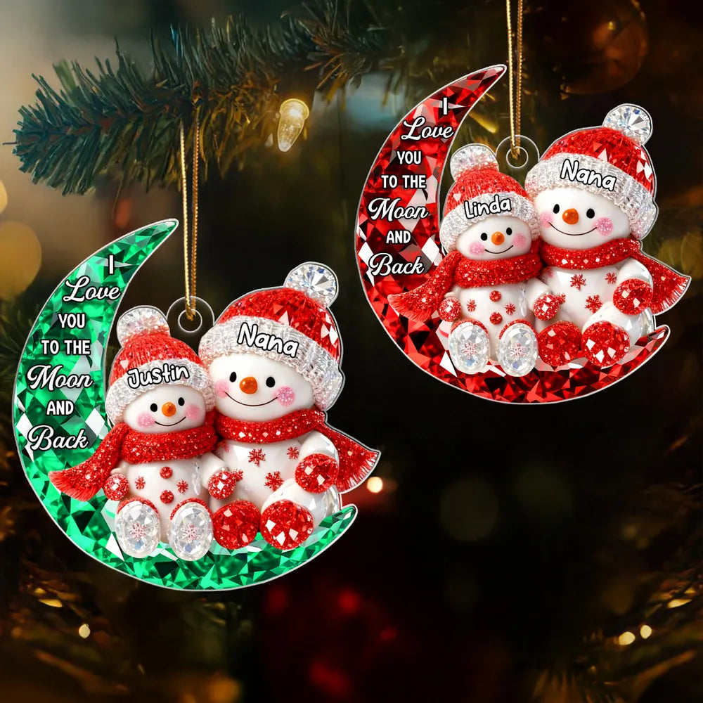 Personalized Snowman Family Ornament for Christmas - Heartfelt Holiday Gift Ornament MagicInPrints