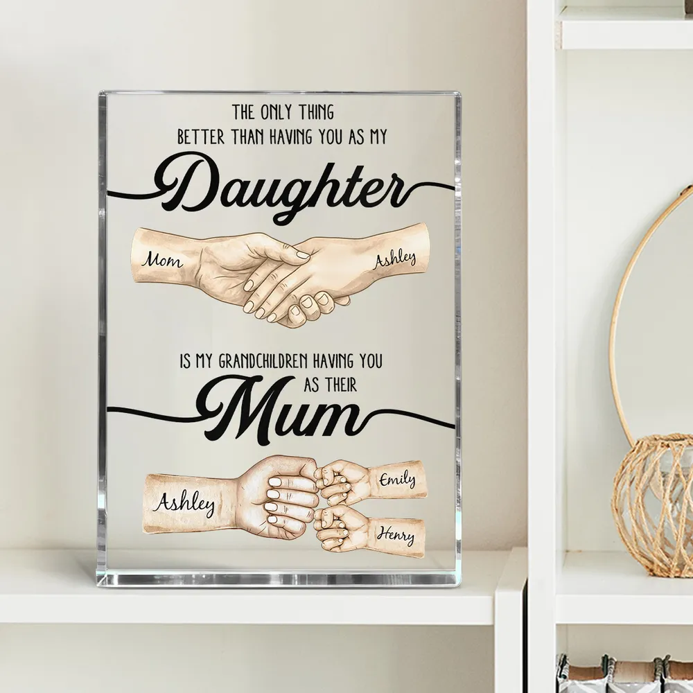 Personalized Acrylic Plaque for Mom and Daughter - Sentimental Gift for Mother's Day Plaque MagicInPrints