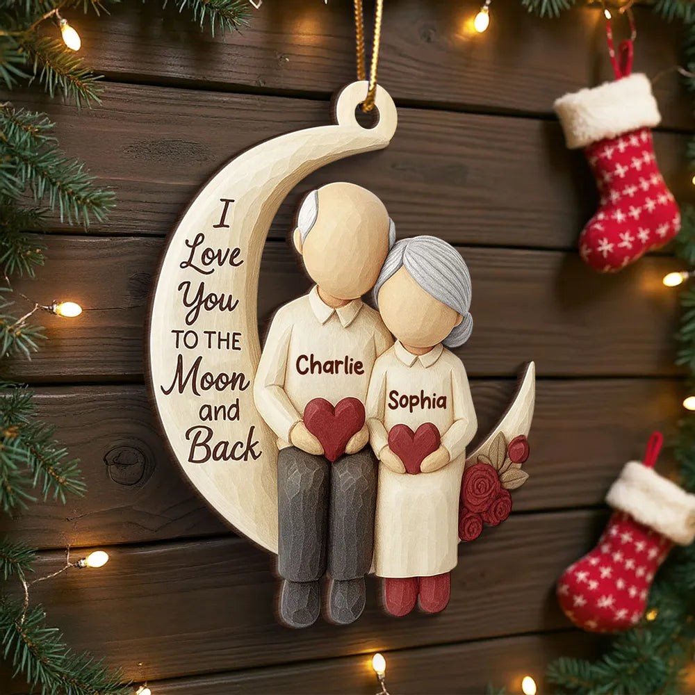 Personalized Couple Ornament for Seniors - Anniversary or Holiday Gift Ornament MagicInPrints