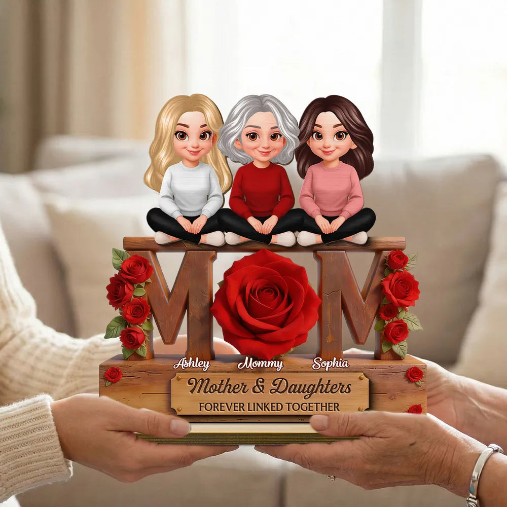 Personalized Mother and Daughters Figurine - Sentimental Home Decor Gift Plaque MagicInPrints