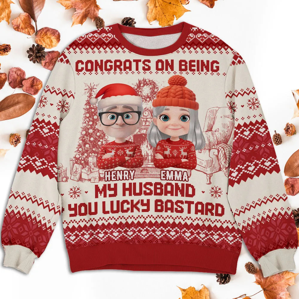 Personalized Christmas Sweater for Couples - Funny Holiday Gift Cloth MagicInPrints