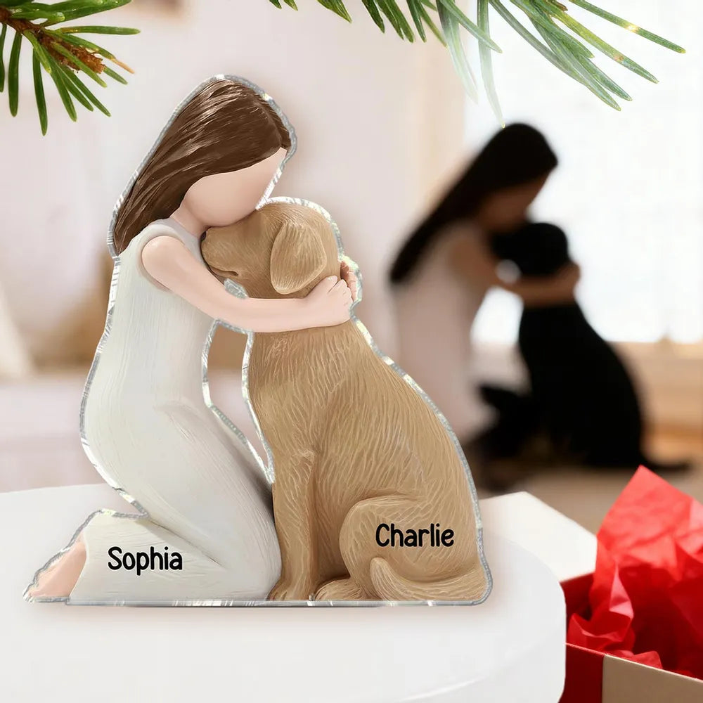 Personalized Acrylic Dog Lover Figurine for Pet Owners - Christmas Gift Plaque MagicInPrints