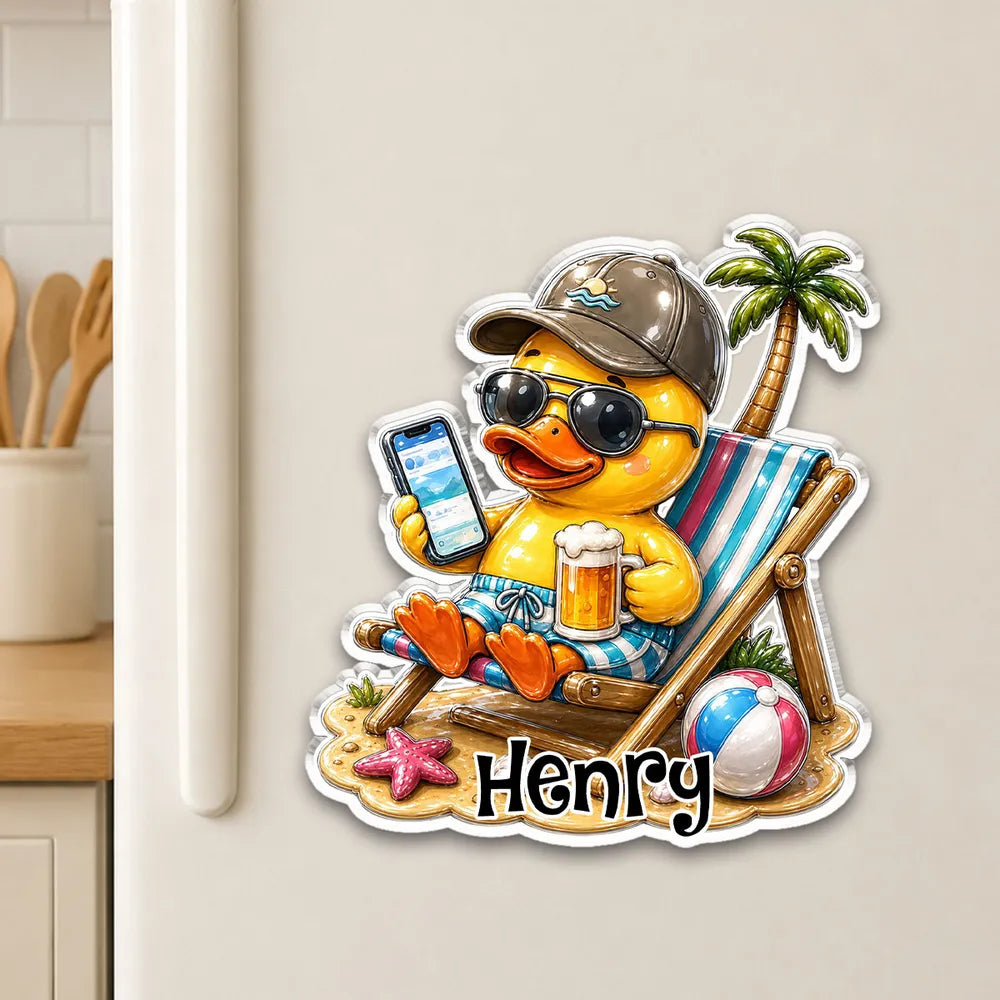 Personalized Acrylic Duck Magnet Cute Gift for Duck Fans