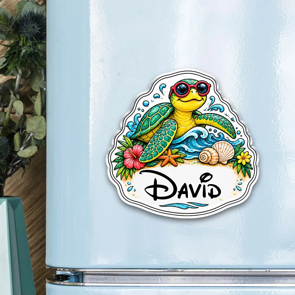 Personalized Acrylic Ocean Magnet Cute Beach Decor Gift for Kids