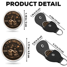 Load image into Gallery viewer, Personalized Brother Pocket Hug Keychain Unique Gift Idea
