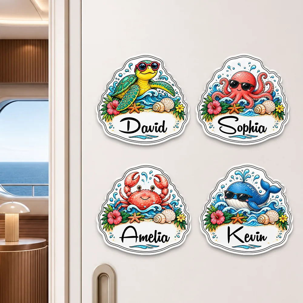 Personalized Acrylic Ocean Magnet Cute Beach Decor Gift for Kids