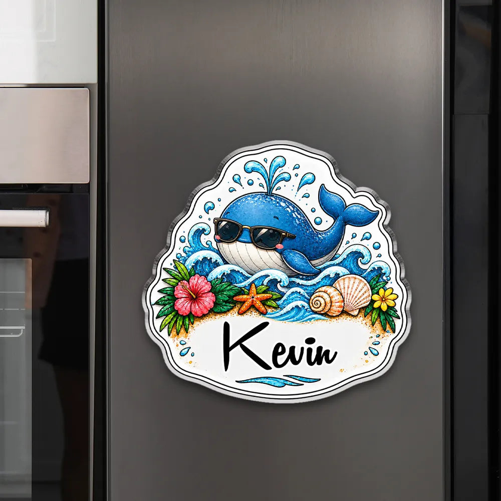 Personalized Acrylic Ocean Magnet Cute Beach Decor Gift for Kids