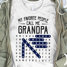 Load image into Gallery viewer, Personalized Word Search Classic Tee Gift for Grandpa
