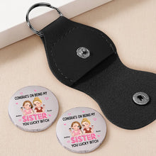 Load image into Gallery viewer, Personalized Pocket Hug Keychain Gift for Sister | Cute Sentiment
