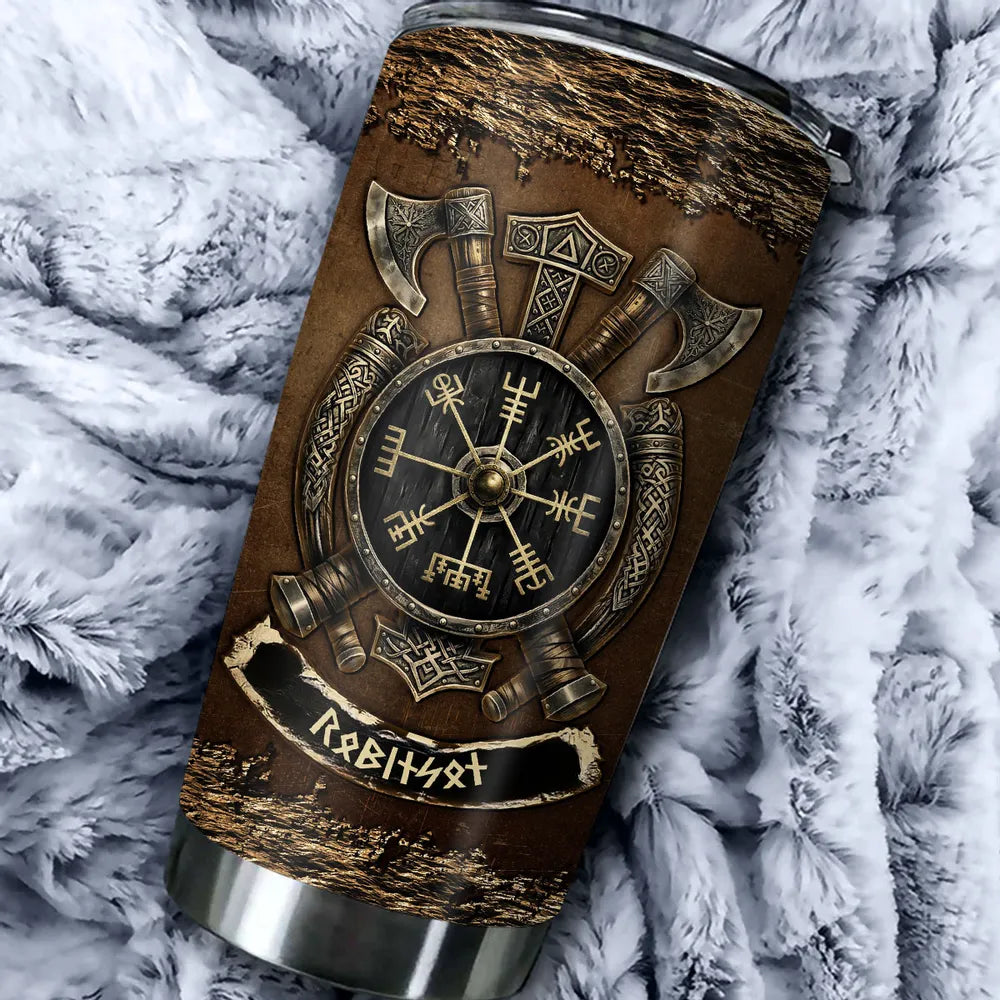 Personalized Insulated Travel Tumbler Viking Axes Gift for Coffee Lovers