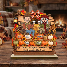 Load image into Gallery viewer, Personalized 2-Layer Wooden Plaque Family Gift for Grandparents Autumn Coffee

