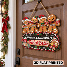 Load image into Gallery viewer, Personalized Gingerbread Family Wooden Sign Gift for Grandparents
