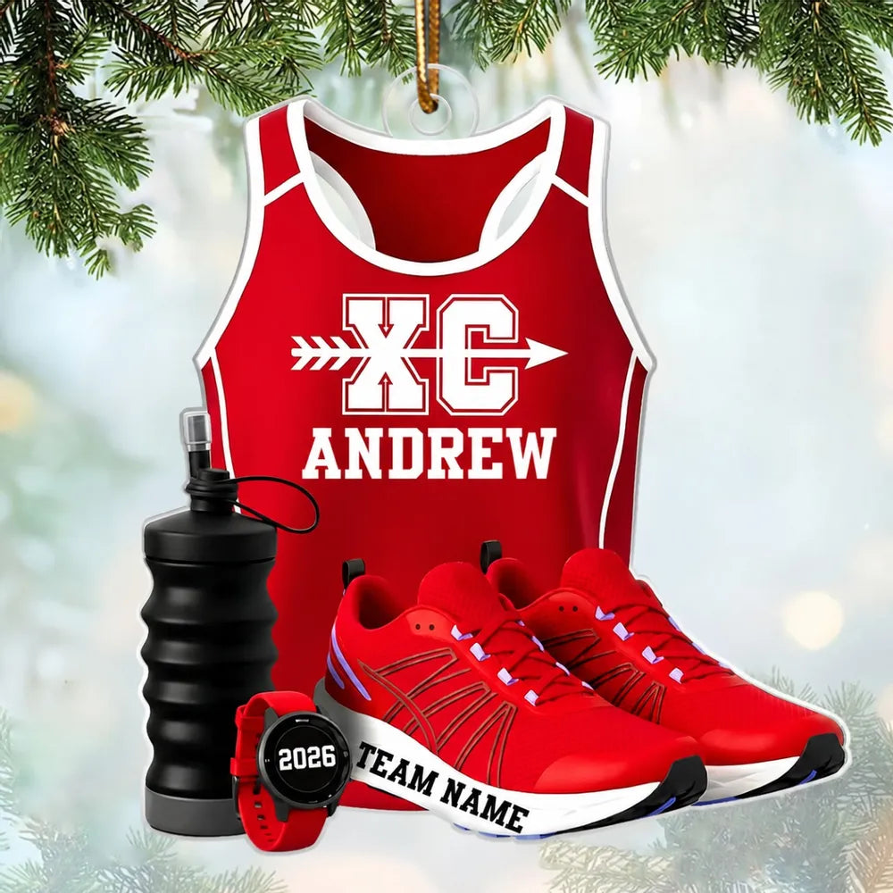 Personalized Acrylic Ornament for Runners Custom Sports Gift
