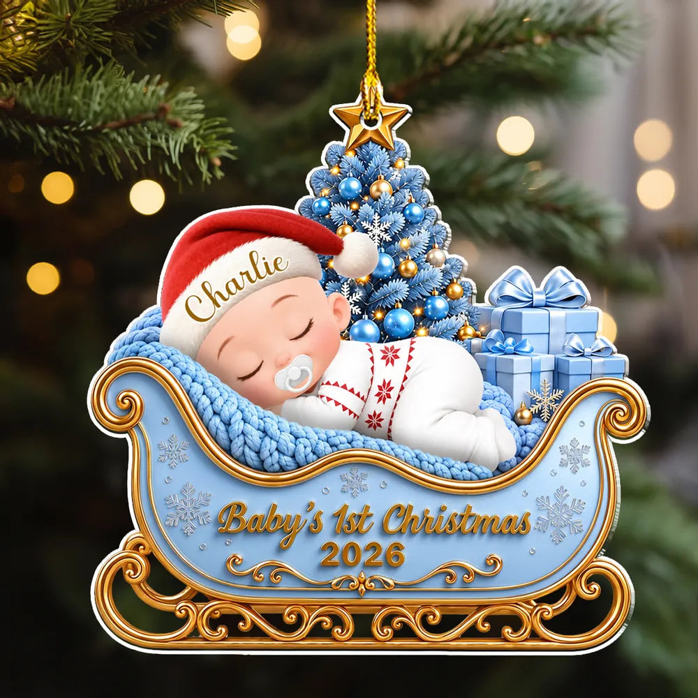 Personalized Baby's First Christmas Ornament Unique Gift for New Parents