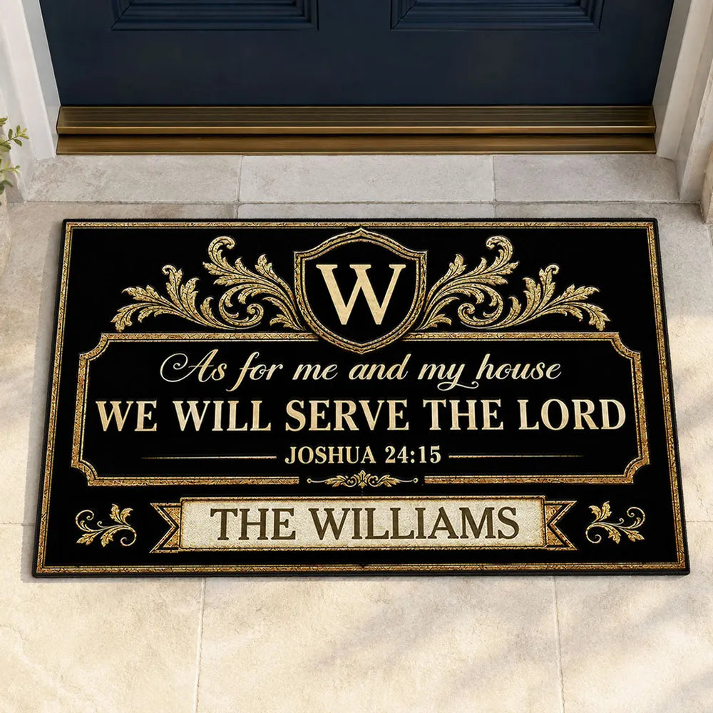 Personalized Standard Doormat Faith Verse Gift for Family