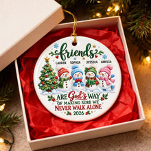 Load image into Gallery viewer, Personalized Snowman Ceramic Ornament Gift for Best Friend Christmas
