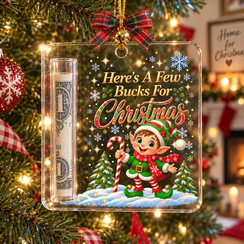 Personalized Acrylic Money Holder Ornament Christmas Gift