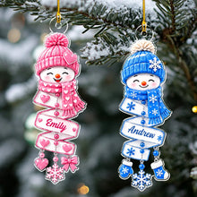 Load image into Gallery viewer, Personalized Acrylic Snowman Ornament Creative Christmas Gift for Kids
