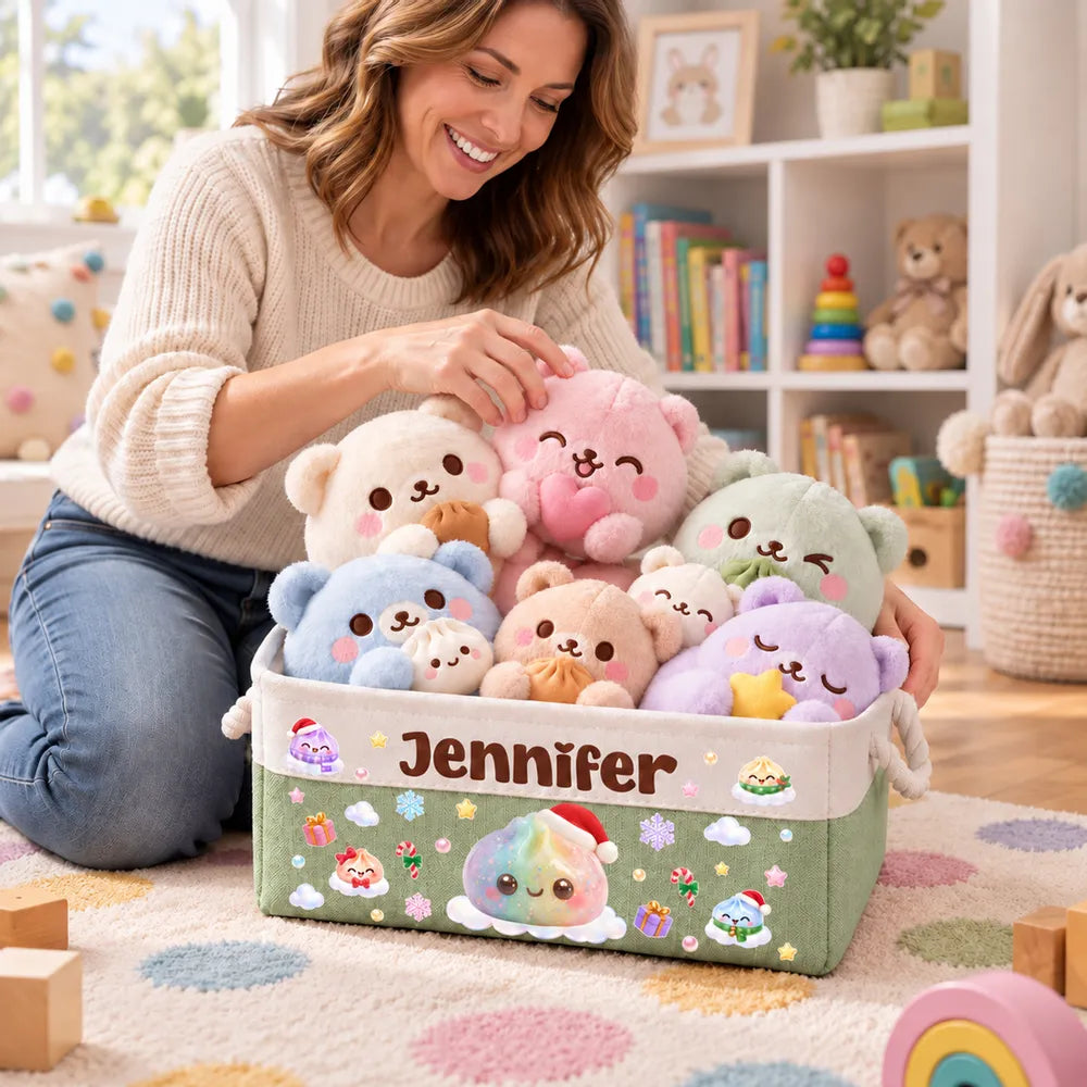 Personalized Cotton Rope Basket Christmas Toy Storage Gift for Kids