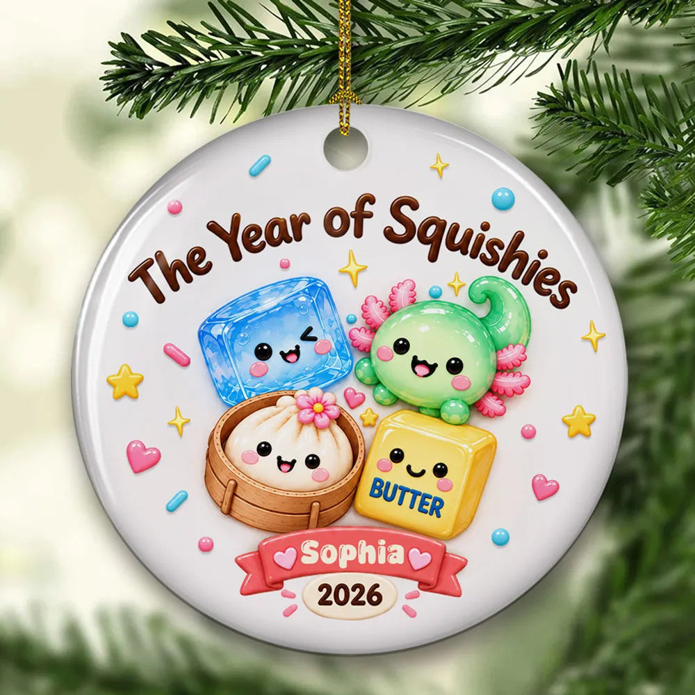 Personalized Ceramic Christmas Ornament Unique Gift for Kids