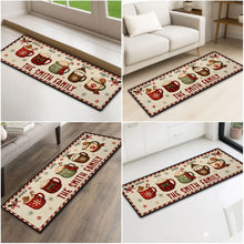 Load image into Gallery viewer, Personalized Family Doormat with Red and Green Mugs Gift for Christmas
