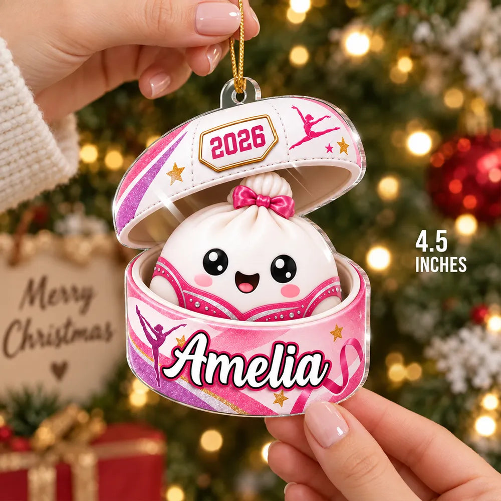 Personalized Acrylic Gymnast Ornament Gift for Daughter, Niece, Christmas