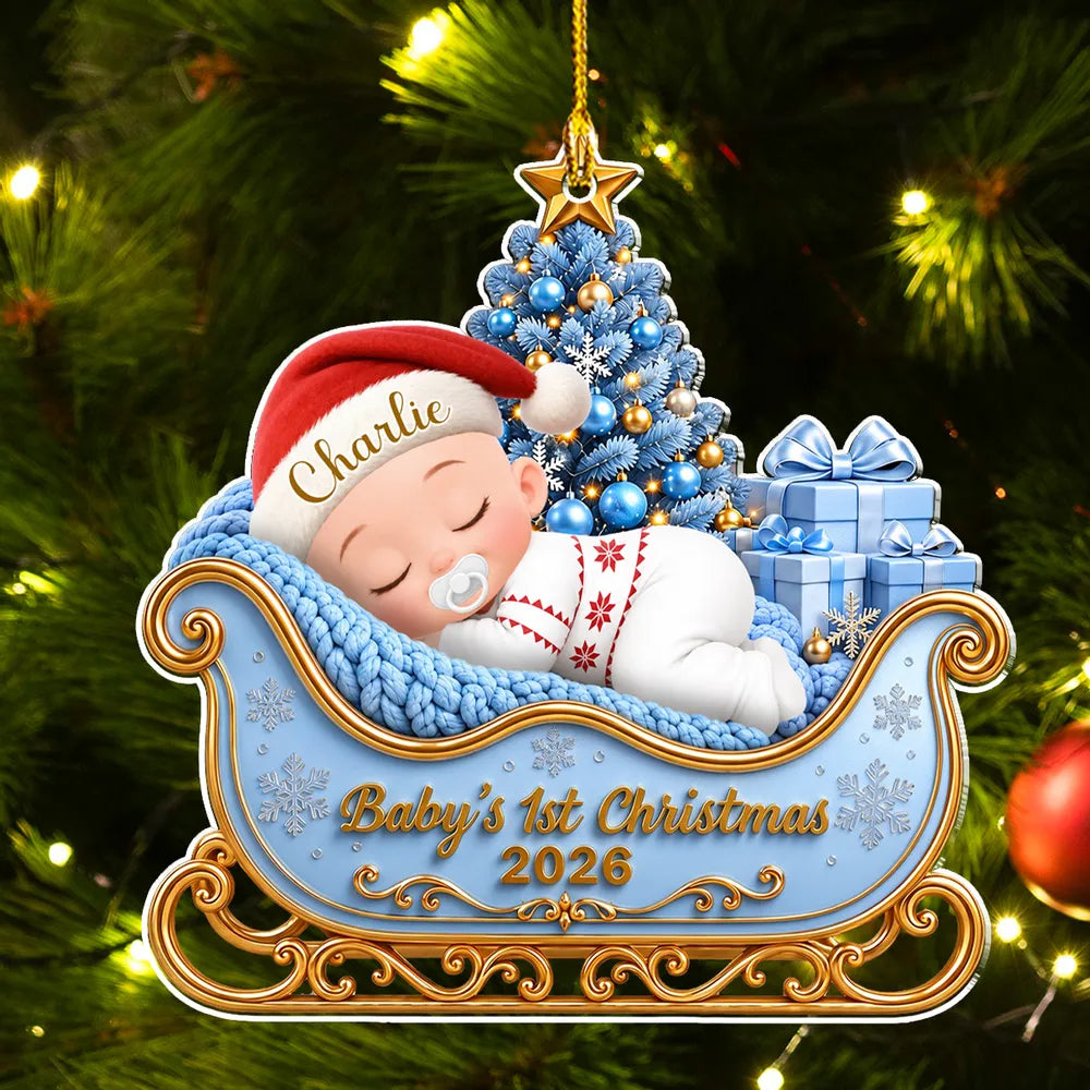 Personalized Baby's First Christmas Ornament Unique Gift for New Parents