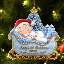 Load image into Gallery viewer, Personalized Baby's First Christmas Ornament Unique Gift for New Parents
