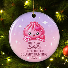 Load image into Gallery viewer, Personalized Pink Ceramic Ornament Custom Gift for Christmas
