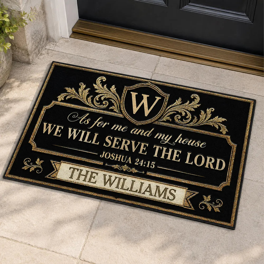 Personalized Standard Doormat Faith Verse Gift for Family